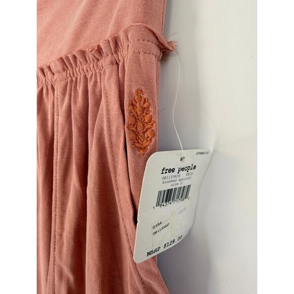 Free People Brushed Apricot Harem Pants with Pockets Ruched Legs Size S NWT - Picture 7 of 7
